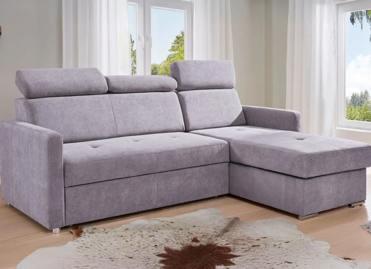 Best BADER Funktions-Polsterecke mit Bettkasten GRAU
