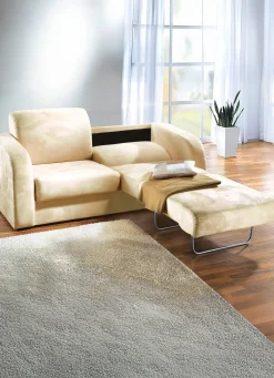 New BADER Funktionssofa mit pflegeleichtem Microfaser-Bezugsstoff CREME