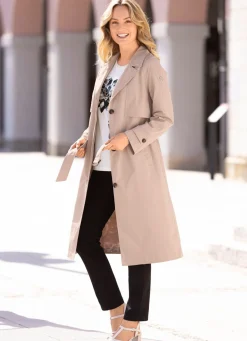 Outlet BADER Funktions-Trenchcoat mit Gürtel. BEIGE