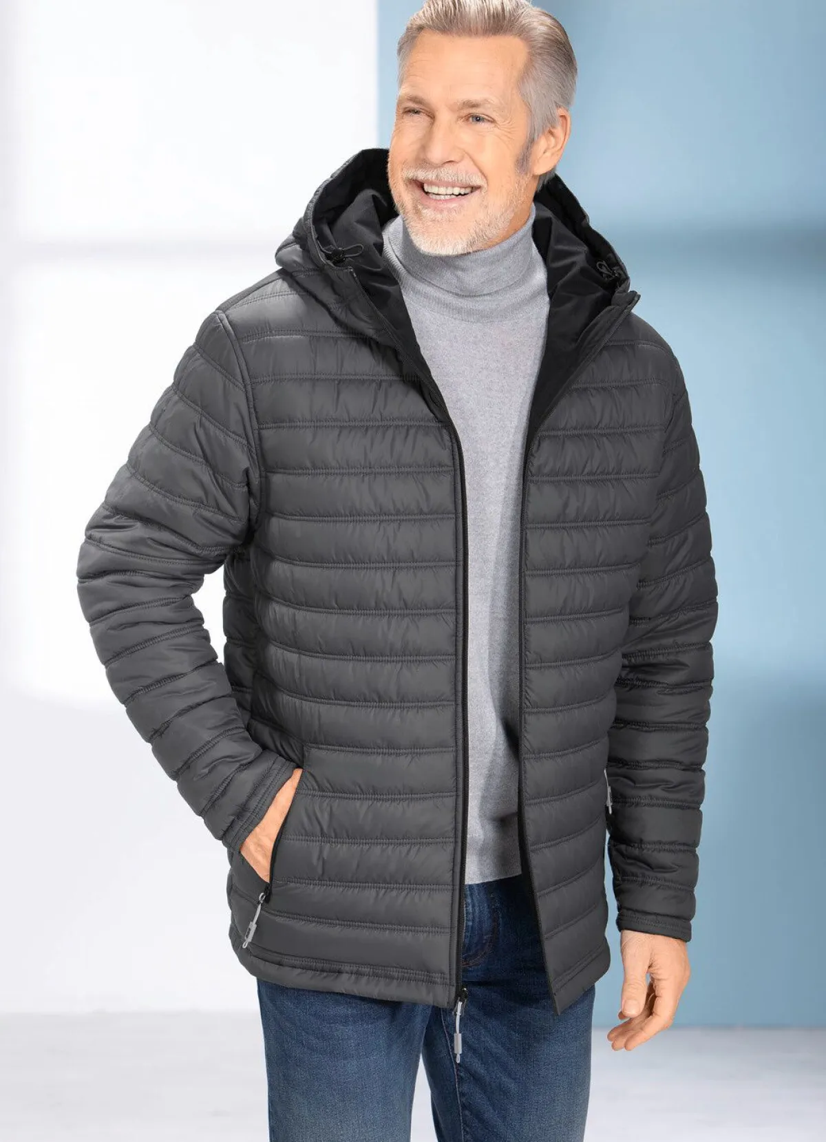Clearance Linea Primero Funktions-Wendejacke von „LPO“ SCHWARZ-DUNKELGRAU