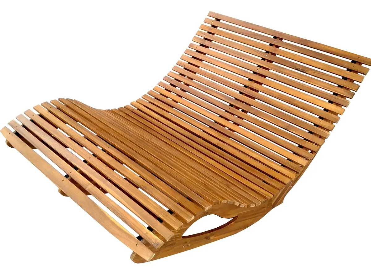 Sale BADER Garten Liege aus Akazienholz braun