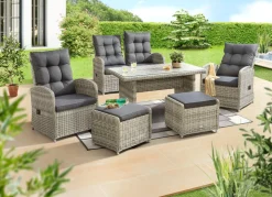 Online BADER Gartenmöbel-Set Lyon GRAU-SCHWARZ