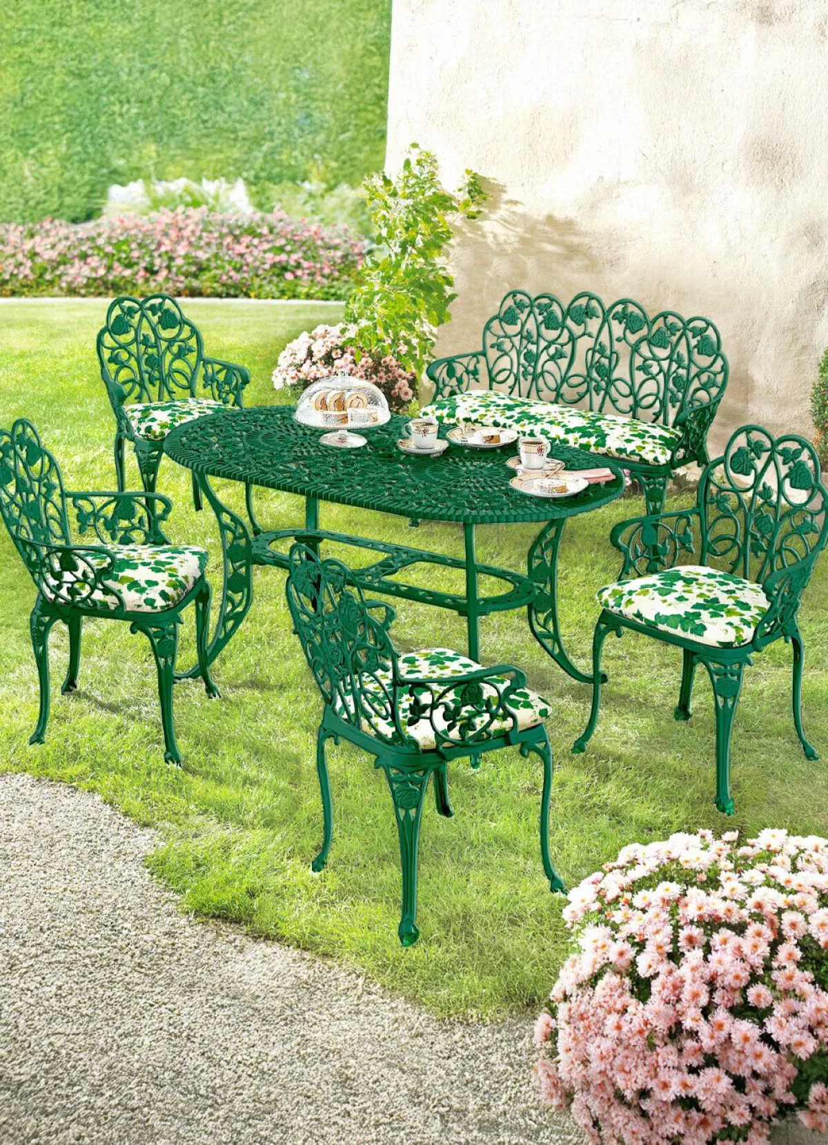 Best BADER Gartenserie Dornröschen aus solidem Aluminiumguss GRÜN
