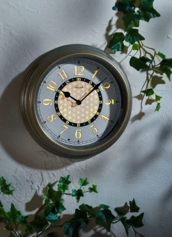 Clearance BADER Gartenuhr mit Beleuchtung BRAUN