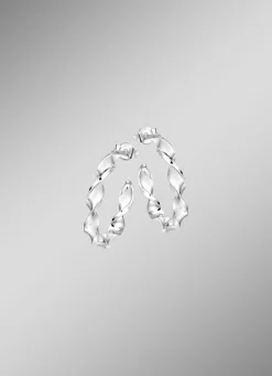 BADER Gedrehte Creolen in edlem Silber 925/- fein
