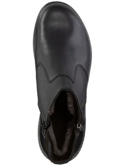 Hot BADER Gefütterte Damen-Boots, Winterschuhe, Weite K, mit Lammfell SCHWARZ