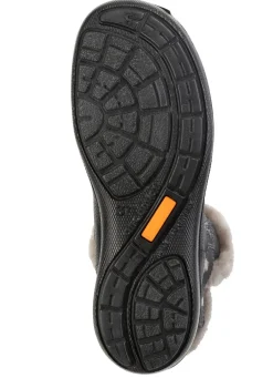 Outlet BADER Gefütterte Damen-Stiefeletten, Winterschuhe, mit Lammfell SCHWARZ