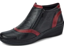 Clearance Gemini , bequeme Damen-Boots, Weite H, mit herausnehmbarem Fußbett SCHWARZ-CHIANTI