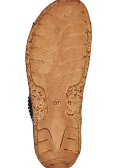 Sale Gemini , bequeme Damen-Pantoletten, Weite G, mit Klettverschluss SCHWARZ-COGNAC