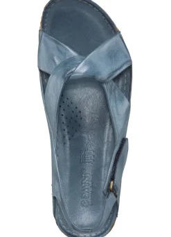 Clearance BADER Gemini, bequeme Damen-Sandalen, Weite G, mit Gummizug JEANS