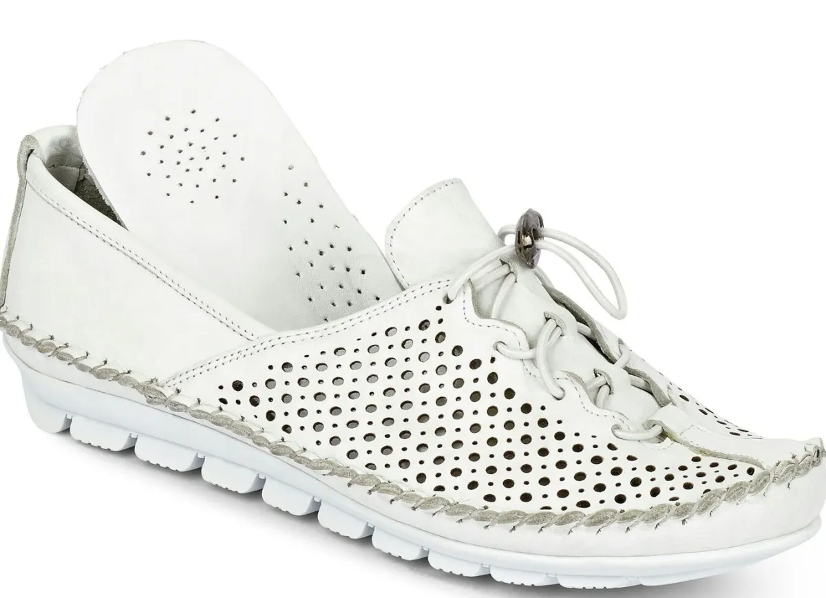 Gemini , bequeme Damen-Slipper, Weite G, mit herausnehmbarem Fußbett WEISS