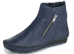 Outlet Gemini , bequeme Damen-Stiefeletten, Weite G, mit herausnehmbarem Fußbett BLAU