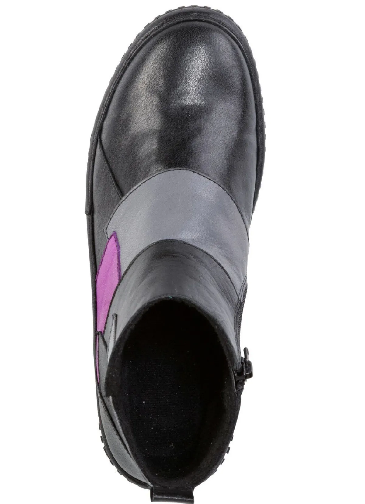 Hot Gemini Bootie im Patchwork-Stil SCHWARZ-BUNT