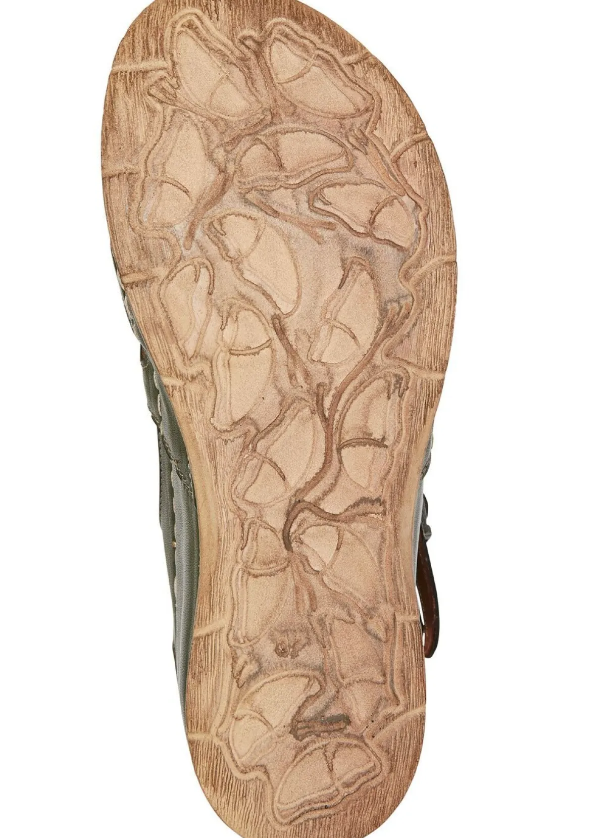 New Gemini , klassische Damen-Sandalen, Weite G, mit Gummizug KHAKI-BUNT