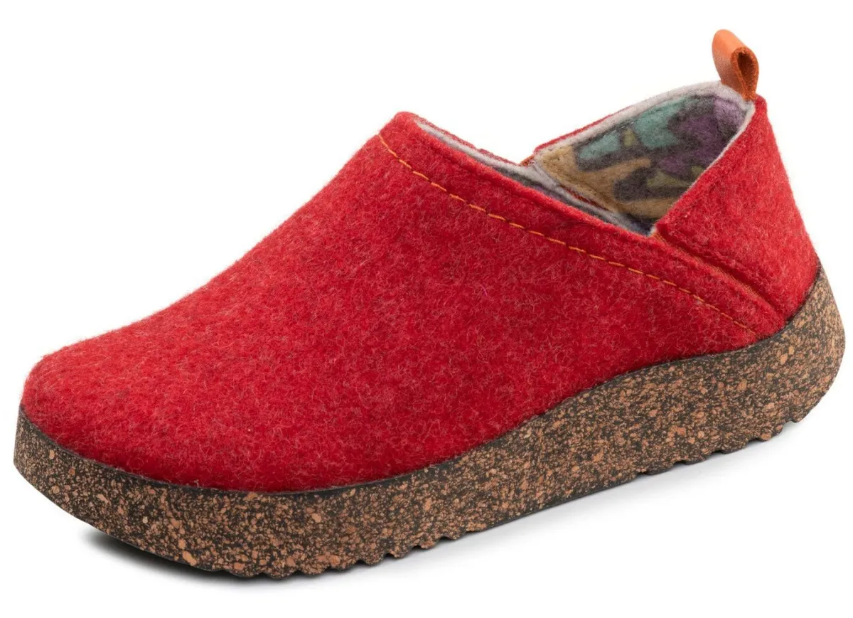 Discount BADER Gemini, komfortable Damen-Hausschuhe, Weite G, mit herausnehmbarem Fußbett ROT