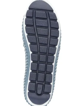 Outlet BADER Gemini, leichte Damen-Slipper, Weite G, mit herausnehmbarem Fußbett JEANSBLAU