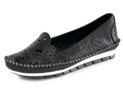 Outlet BADER Gemini, leichte Damen-Slipper, Weite G, mit herausnehmbarem Fußbett SCHWARZ