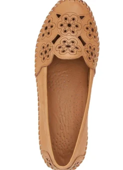 Online BADER Gemini, leichte Damen-Slipper, Weite G, mit herausnehmbarem Fußbett CAMEL