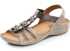 Best Gemini , modische Damen-Sandalen, Weite G, mit Blüten-Applikationen BRONZE