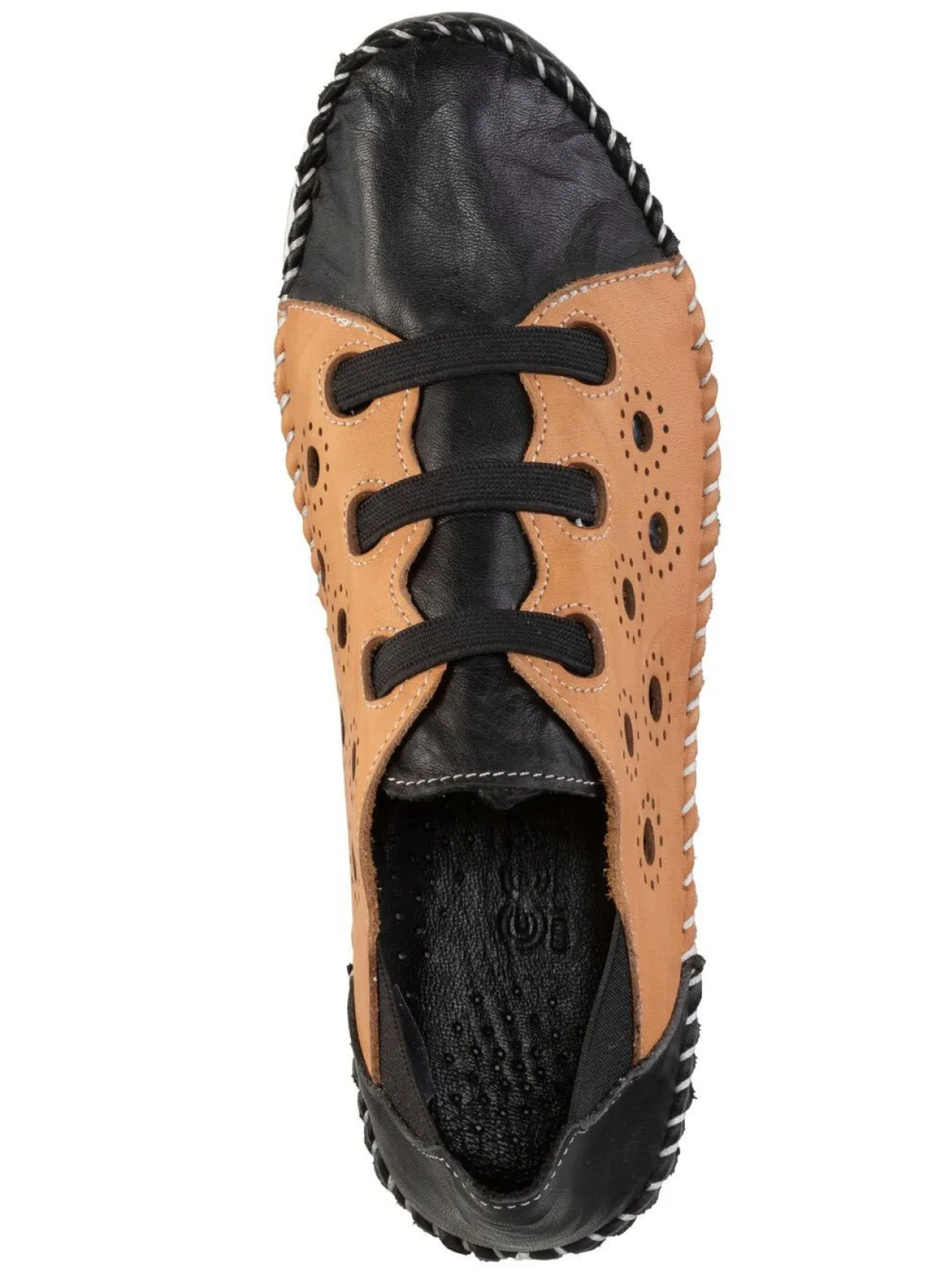 Sale Gemini Mokassin-Slipper mit dezenter Knitter-Struktur SCHWARZ-CAMEL