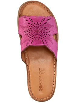 Online Gemini Pantolette aus Nappaleder mit Perforation PINK