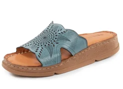 Discount Gemini Pantolette aus Nappaleder mit Perforation JEANS