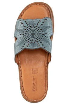 Discount Gemini Pantolette aus Nappaleder mit Perforation JEANS