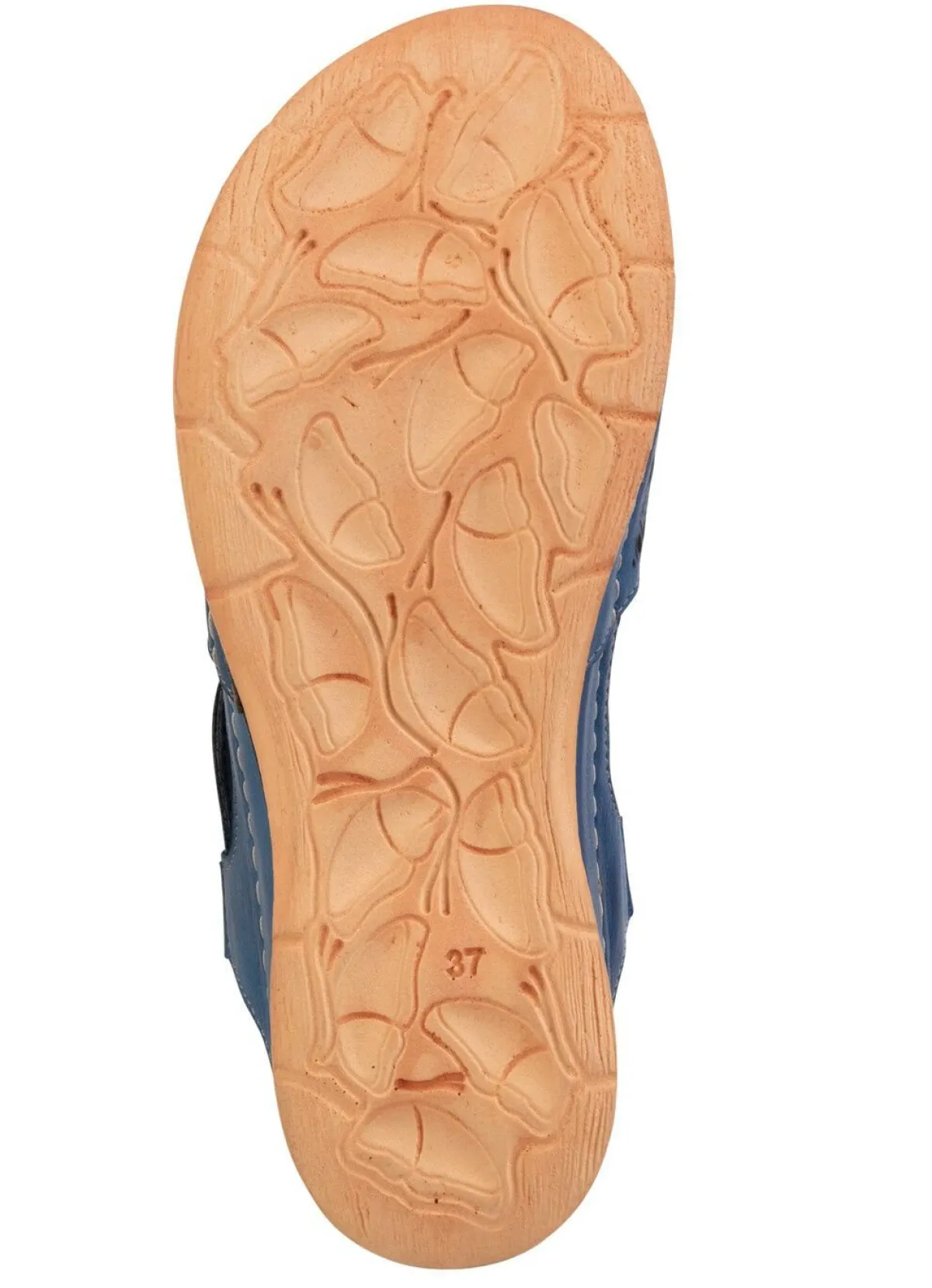 Clearance Gemini Sandale aus schattiertem Nappaleder mit Prägung BLAU