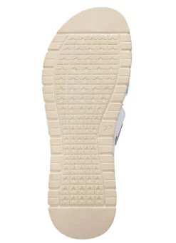 Online Gemini Sandale mit dekorativen Lederblüten WEISS-MULTICOLOR