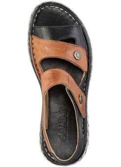 Discount Gemini Sandale mit Metallschmuck SCHWARZ-COGNAC