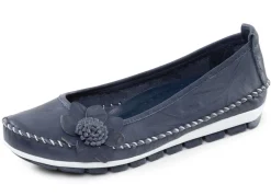 Sale Gemini , schicke Damen-Ballerinas, Weite G, mit herausnehmbarem Fußbett MARINE
