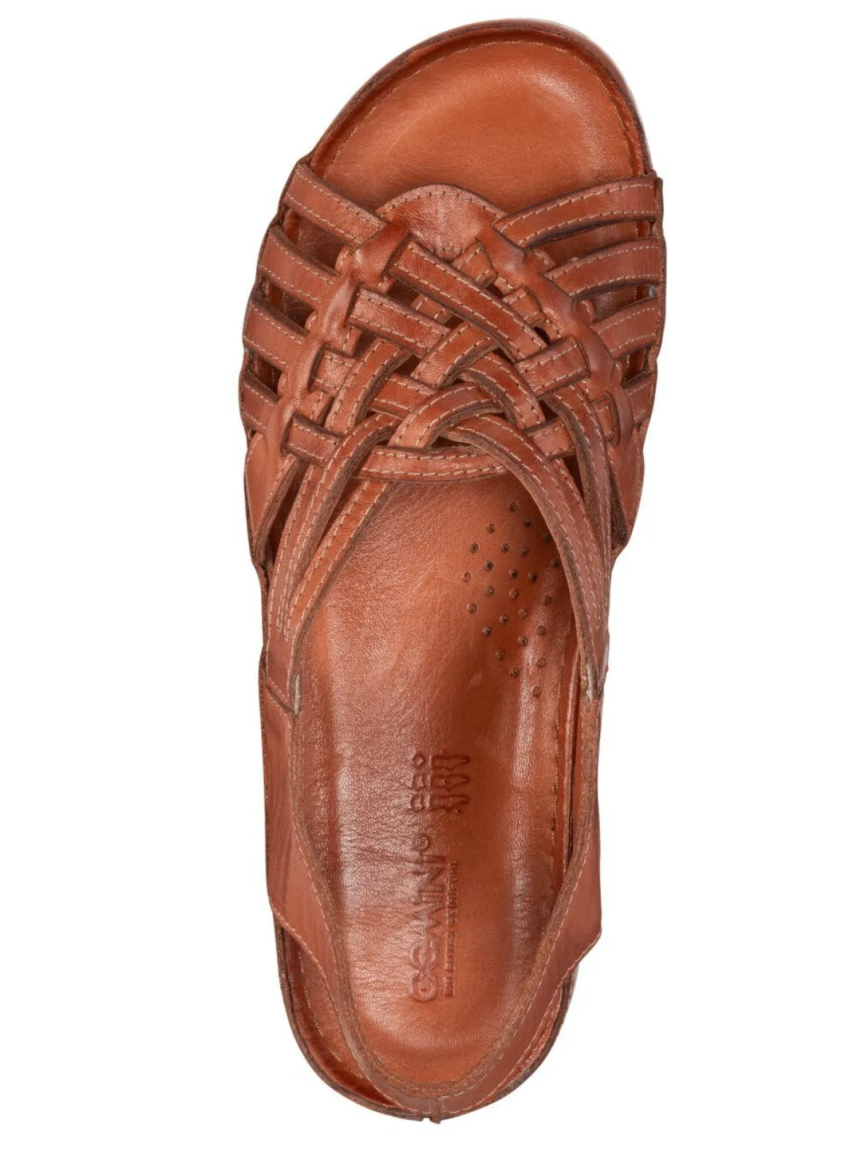 Hot Gemini , schicke Damen-Sandalen, Weite G, mit Gummizug COGNAC