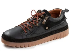 Online Gemini , schicke Damen-Schnürschuhe, Weite G, mit herausnehmbarem Fußbett SCHWARZ