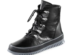 Best Gemini Schnür-Bootie aus weichem Rind-Nappaleder SCHWARZ
