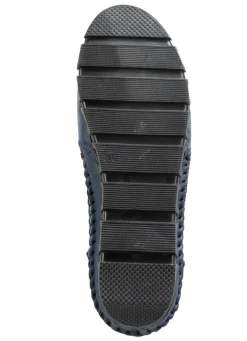 New Gemini Schnürschuh aus gelochtem Nappaleder BLAU