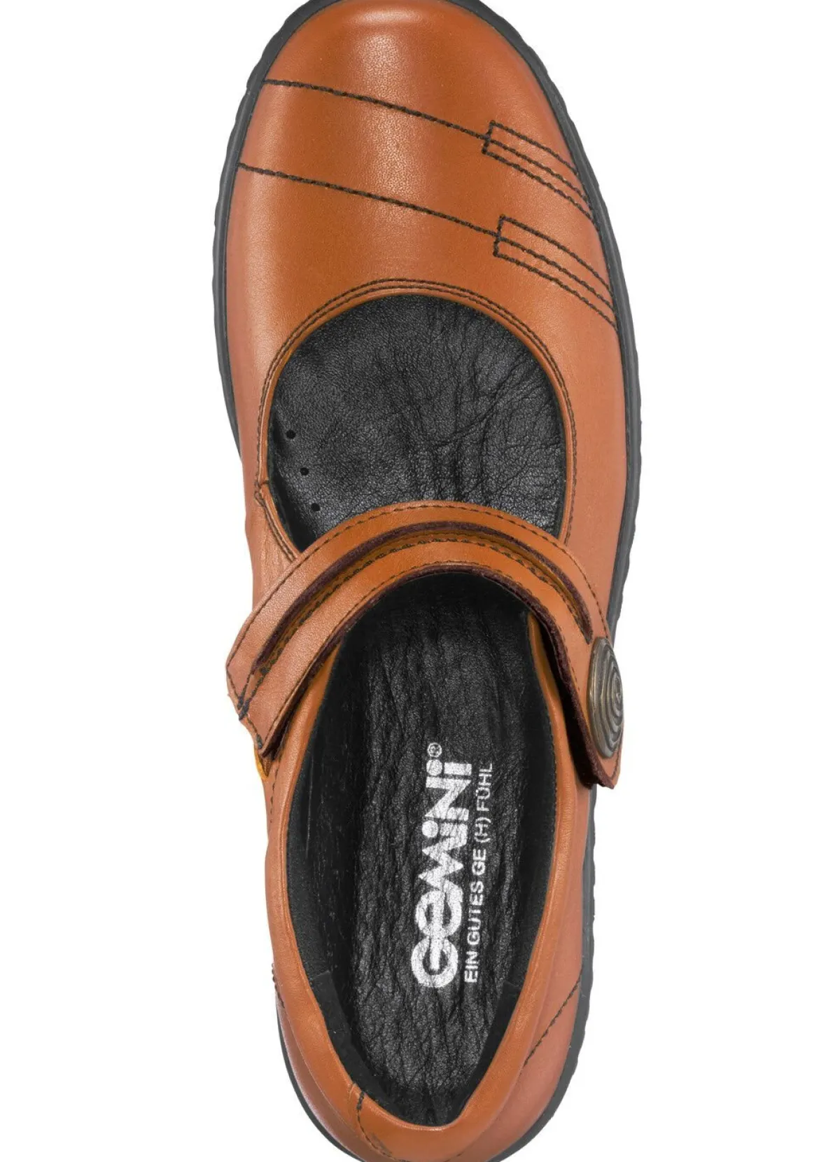 Outlet Gemini Slipper aus Rind-Nappaleder COGNAC