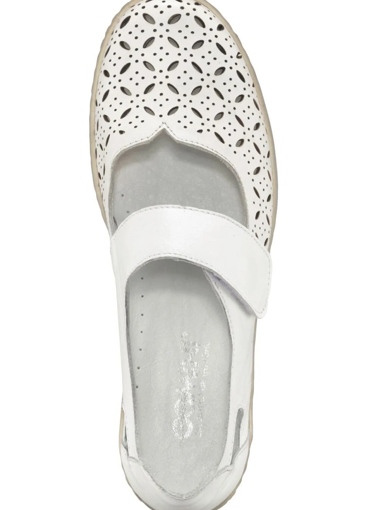 Hot Gemini Slipper aus weichem Rindleder WEISS