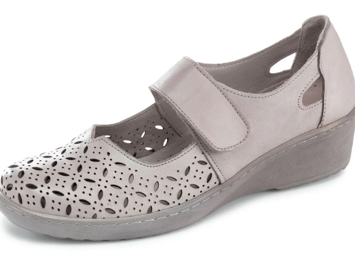 Sale Gemini Slipper aus weichem Rindleder KIESEL