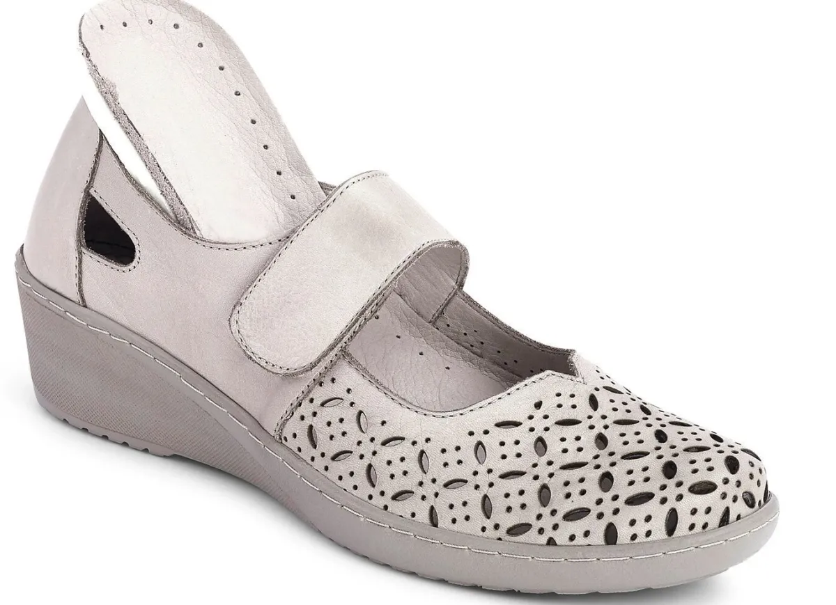 Sale Gemini Slipper aus weichem Rindleder KIESEL