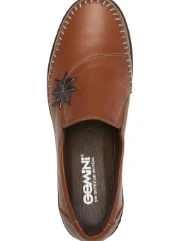 Best Gemini Slipper mit Leder-Applikation COGNAC