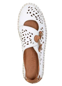 Outlet Gemini Slipper mit luftigen Durchbrüchen WEISS-CAMEL