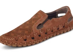 Gemini , sommerliche Herren-Slipper, mit Gummizug COGNAC
