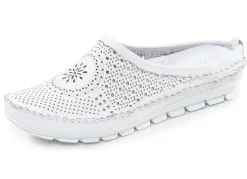 Gemini , sommerlicher Damen-Sabot, Weite G, mit herausnehmbarem Fußbett WEISS