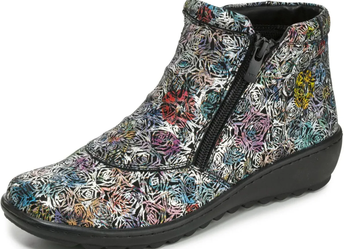 Discount BADER Gemini Stiefelette aus Rind-Nappaleder SCHWARZ-BUNT