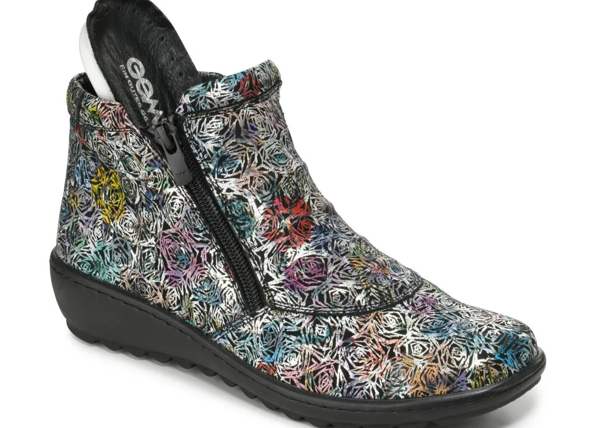 Discount BADER Gemini Stiefelette aus Rind-Nappaleder SCHWARZ-BUNT