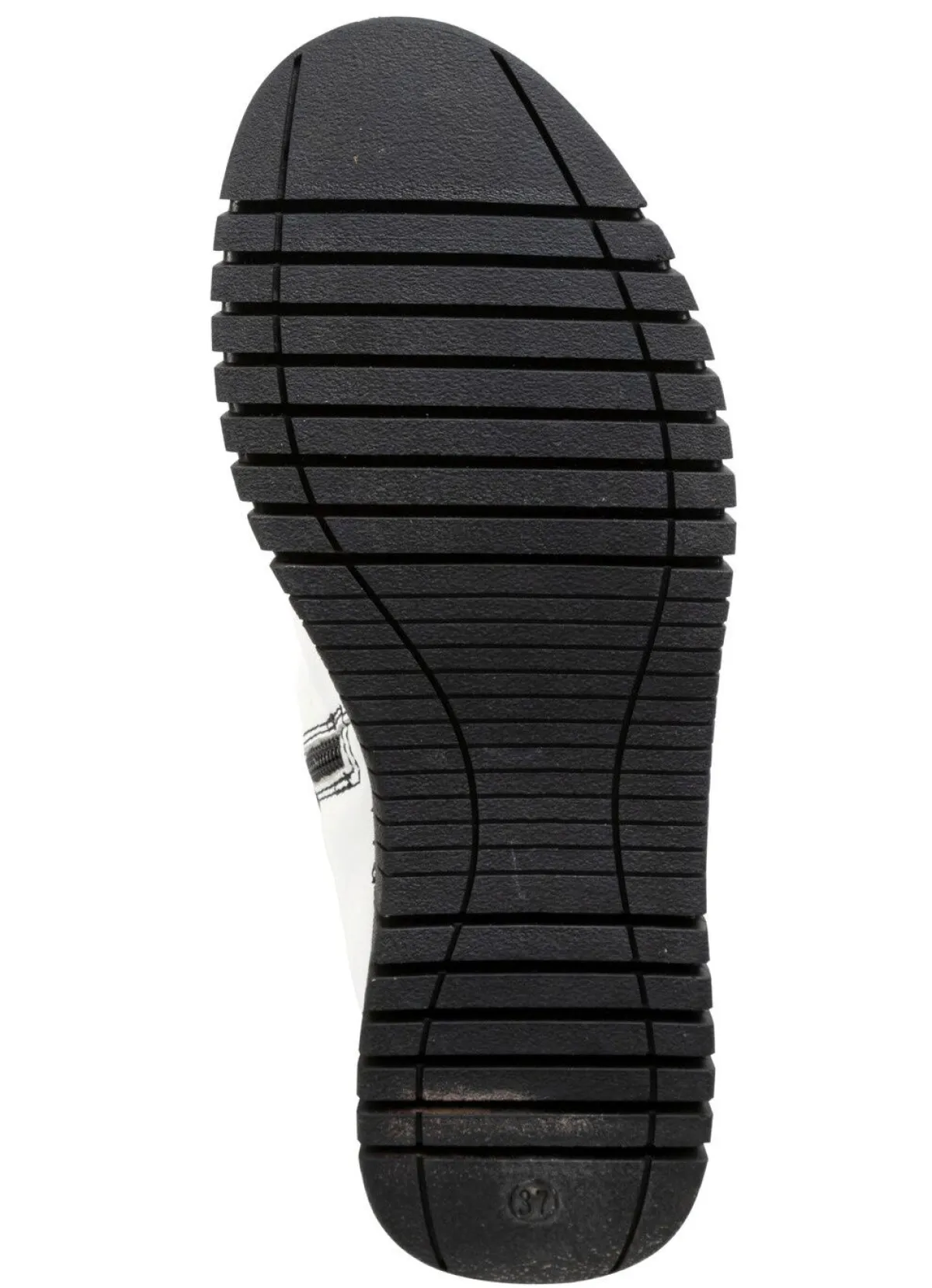 Gemini Stiefelette mit Raffung und dekorativen Knöpfen WEISS