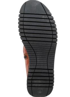 Online Gemini Stiefelette mit Raffung und dekorativen Knöpfen COGNAC