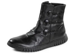 Best Gemini Stiefelette mit Raffung und dekorativen Knöpfen SCHWARZ