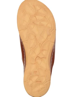 Hot Gemini , trendige Damen-Pantoletten, Weite G, mit Gummizug COGNAC