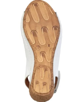 Discount Gemini , trendige Damen-Sandaletten, Weite G, mit verstellbarer Klettspange WEISS-BUNT